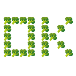 OK button and broccoli