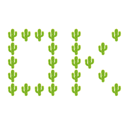 OK button and cactus