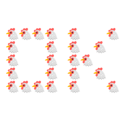 OK button and chicken