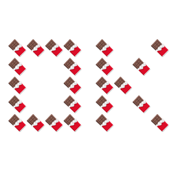 OK button and chocolate bar