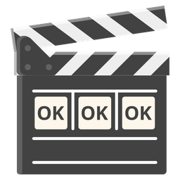 OK button and clapper board