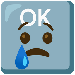 OK button and crying face