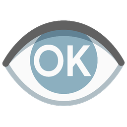 OK button and eye