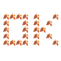 OK button and fallen leaf