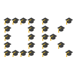 OK button and graduation cap