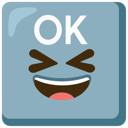 OK button and Grinning squinting face