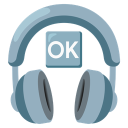 OK button and headphone