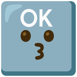 OK button and Kissing face