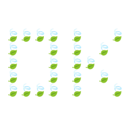 OK button and leaf fluttering in wind