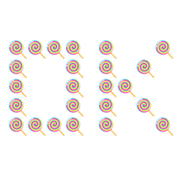 OK button and lollipop