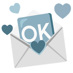 OK button and love letter