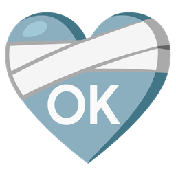 OK button and mending heart