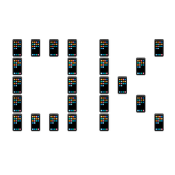 OK button and mobile phone