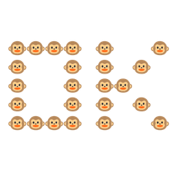 OK button and monkey face