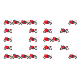 OK button and motorcycle