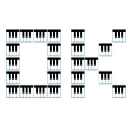OK button and musical keyboard