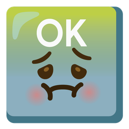 OK button and nauseated face