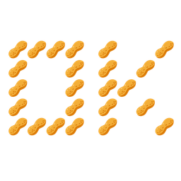 OK button and peanuts