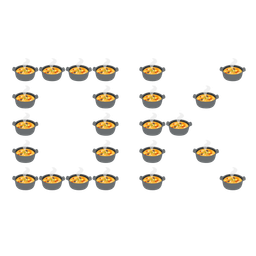 OK button and pot of food