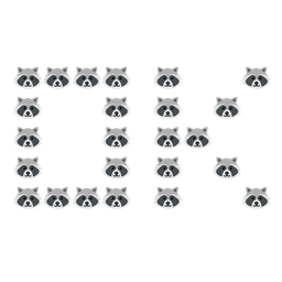 OK button and raccoon