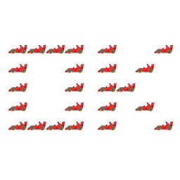 OK button and racing car