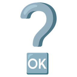 OK button and red question mark