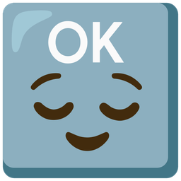 OK button and relieved face