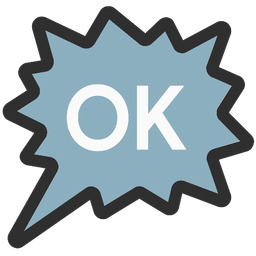 OK button and right anger bubble