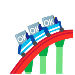 OK button and roller coaster