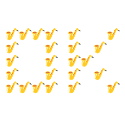 OK button and saxophone