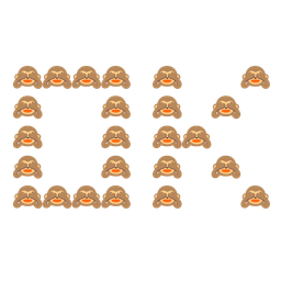 OK button and see-no-evil monkey