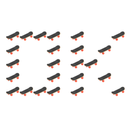 OK button and skateboard