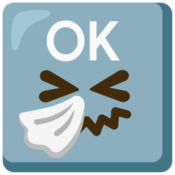 OK button and sneezing face