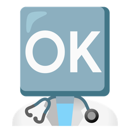 OK button and stethoscope