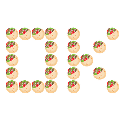 OK button and stuffed flatbread