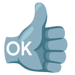 OK button and thumbs up