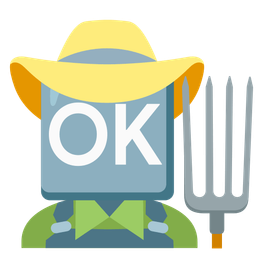 OK button and tractor