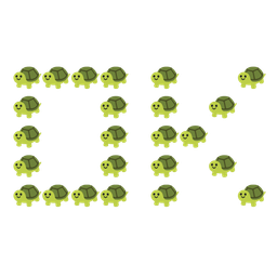 OK button and turtle