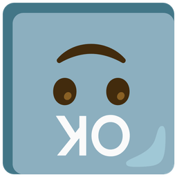 OK button and Upside-down face