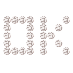 OK button and volleyball