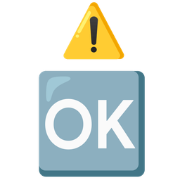 OK button and warning