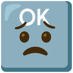 OK button and worried face