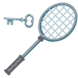 old key and badminton