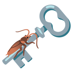 old key and cockroach