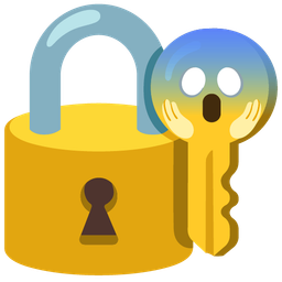 old key and face screaming in fear