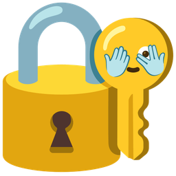 old key and face with peeking eye