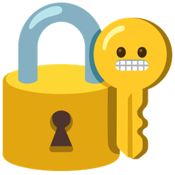 old key and grimacing face