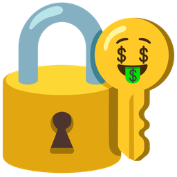 Old key and Money-mouth face