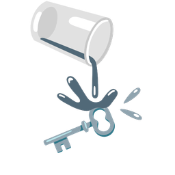 old key and pouring liquid