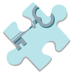 old key and puzzle piece